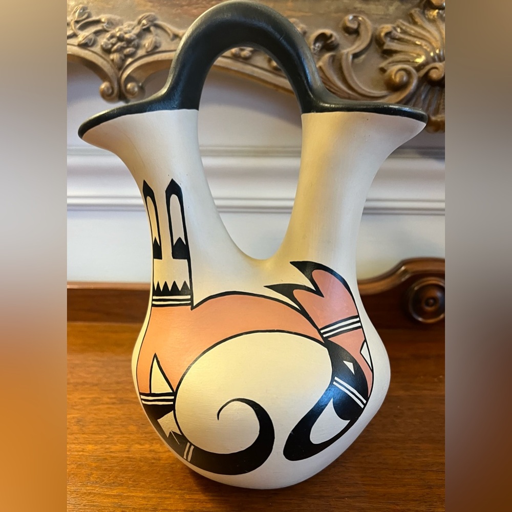 Hand-Painted Hopi Indian Wedding Vase Kopa Pottery Native American Art Arizona